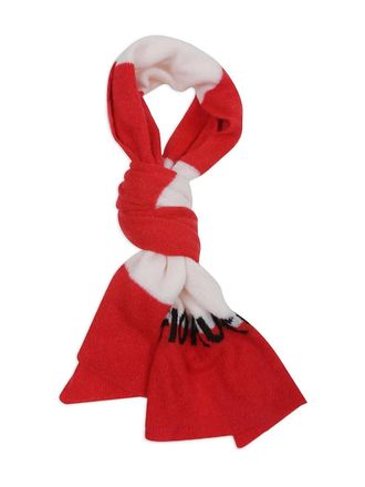 Fiorucci striped-pattern scarf - women - Polyamide/Acrylic/Kid Mohair - One Size - Red