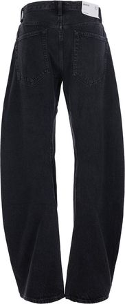 A Gold E Womens Jeans Spiral Black Denim Cotton