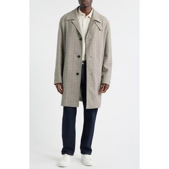 BOSS Clark Plaid Coat in Medium Beige at Nordstrom Rack, Size 46