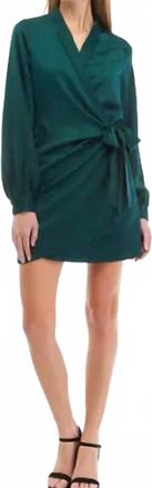 Lost + Wander Modern Love Wrap Mini Dress In Green