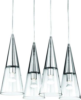 Dmora L&aacute;mpara Colgante Laconi, Estructura De Vidrio, Plata