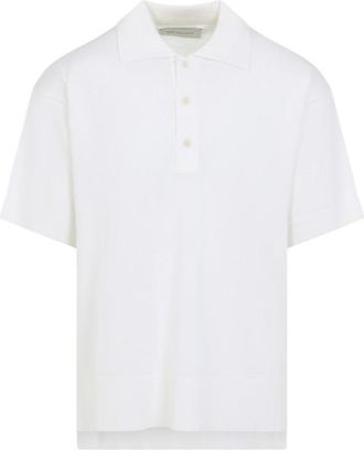 Ami White Shirt Collar Polo