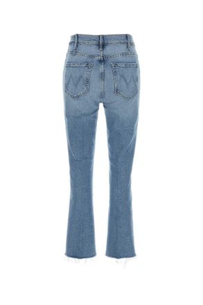 Mother Womens Stretch Denim The Hustler Jeans Azzurro