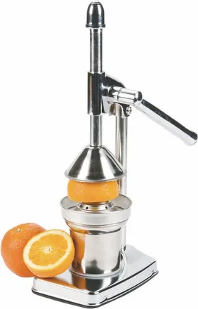 OEM Exprimidor Manual De C&iacute;tricos - Utensilio De Cocina - Prepara Zumo Fresco - Acero Inoxidable Resistente - 37x19x13 Cm - Plateado