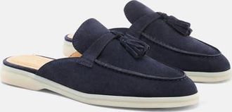 Scarosso Lucrezia Mules in Blue - Suede at Nordstrom, Size 39.5
