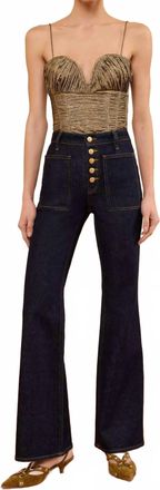 Ulla Johnson The Stretch Lou Kick Flare Jean In Tigris
