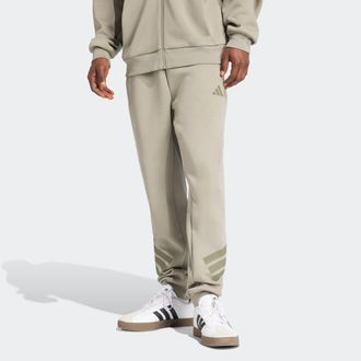 adidas Sporthose ADIDAS SPORTSWEAR M FI 3S PT, Damen, Gr. 3XL, N-Gr, gr&uuml;n (silber pebble), Obermaterial: 67% Polyester, 33% Baumwolle, Hosen Sporthose