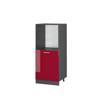 Vicco Armario Para Horno Empotrado R-line, Rojo Burdeos Alto Brillo, 60 Cm