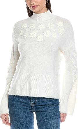 CeCe by Cynthia Steffe Flower Embroidery Sweater