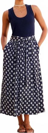Fifteen Twenty Womens Contrast Belted Midi Dress In Navy