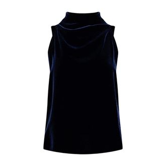 Forte_Forte Top de terciopelo - Tops - Mujer - Azul - XS