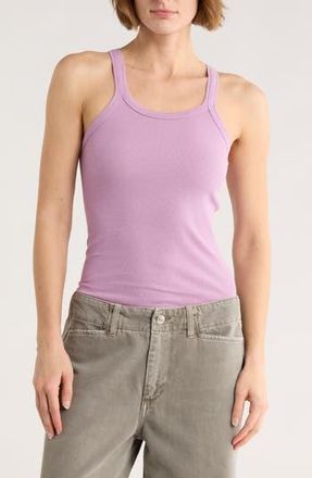 Re/Done Rib Cotton Tank in Electric Lilac at Nordstrom Rack, Size X-Small
