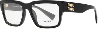 Miu Miu Wayfarer-style Optical Glasses - Black - One Size