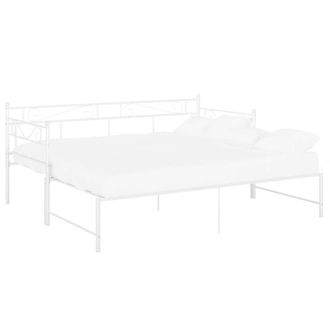 Berkfield Home Pull-out Sofa Bed Frame White Metal 90x200 cm