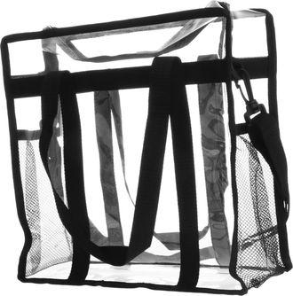 Supvox 1pc Transparent Shoulder Bag Multi-functional Record Storage Bag Versatile Crossbody Handbag for Vinyl and Cosmetics for Travel and Daily Use