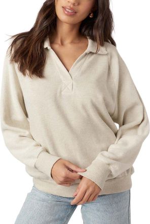 Project Social T Mari Mixed Fleece Collared Pullover