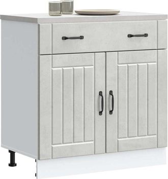 vidaXL Base da Cucina Lucca Grigio Cemento in Legno Multistrato - Vidaxl