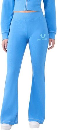 True Religion Embroidered Flare Pants in Super Sonic at Nordstrom, Size Xx-Large