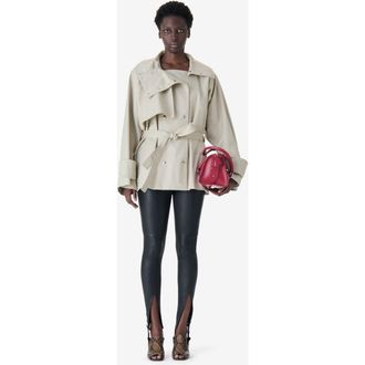 Iro Ralya Short Trench Jacket in Warm Grey at Nordstrom, Size 32 Eu