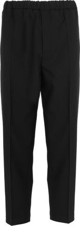 Jil Sander Navy Blue Gabardine Trousers