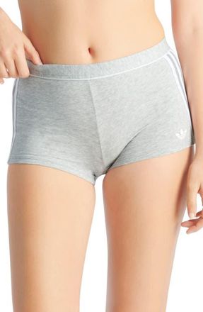 adidas Originals 3-Stripes Boyshorts in Medium Heather Gray at Nordstrom, Size Xx-Large