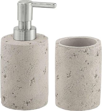 Gedy Gedy - Gn990800001 Set 2 Piezas (dosificador, Portacepillos) Gris - Ref: Gn990800001