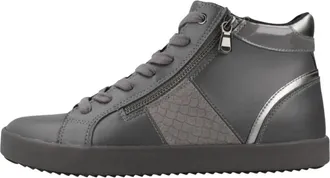 Geox Blomiee Sneaker - Dames - Sneakers - Grijs - 38 EU - Leer - Schoenen