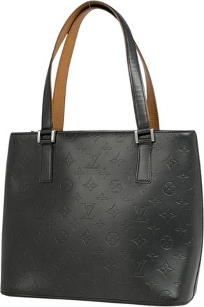 Louis Vuitton Black Noir Monogram Mat Handbag Shoulder Bag Tote Bag (Pre-Owned)