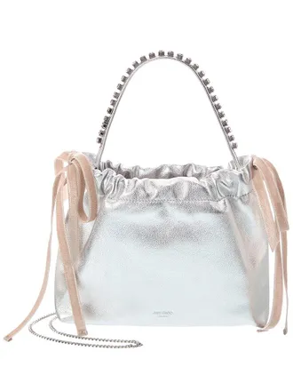 Jimmy Choo London Drawstring Mini Leather Tote