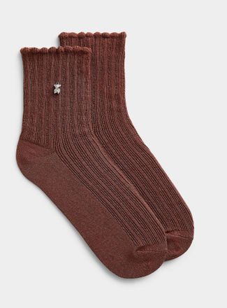 Simons Womens Charm ribbed socks