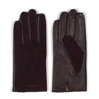 Howard London Accessoires, Dames, Bruin, 7 IN, Wol, Luna Leren Handschoenen