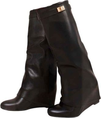 Ikrush Fold Over Detail Knee High Bootscasual Low Knee High Regular casual