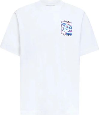 Casablanca White Logo T-Shirt