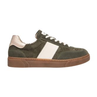 Nero Giardini Sneakers van su&egrave;de- textiel en leer - Dames - Schoenen - Groen - Maat: 38 EU Leer