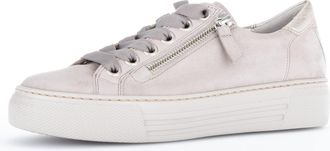 Gabor Campus | Puder | Womens Leather Contrasting Platform Trainer Shoe UK 5.5 Puder