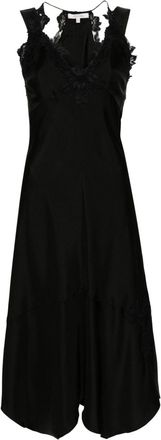 Dorothee Schumacher lace-appliqué camisole silk dress - women - Silk/Polyamide/Viscose/Cotton - 2 - Black