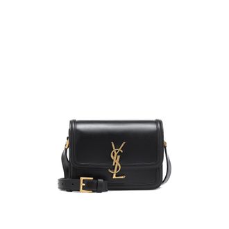 Saint Laurent Womens Solferino Small Shoulder Bag - Black Leather - One Size