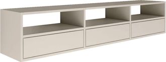 Selsey Selsey - framme - mobile tv sospeso con tre anta e ripiani aperti - grigio cashmere - 150 cm