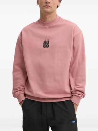 HUGO BOSS Felpa con stampa logo - Rosa