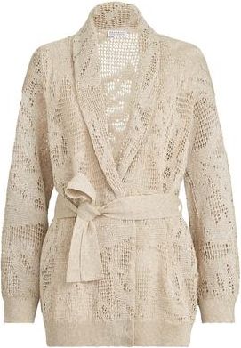 Brunello Cucinelli Dazzling water lilies cardigan in Beige at Nordstrom, Size Xx-Large Eu