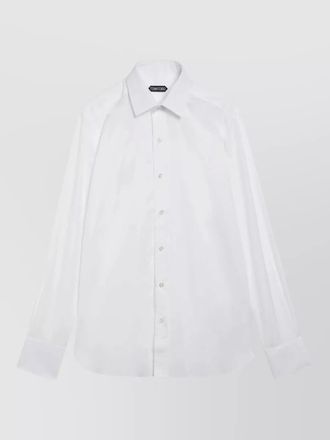 Tom Ford straight collar shirt long sleeves button cuffs