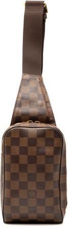 Louis Vuitton Damier Brown Pvc Leather Shoulder Bag Sling Bag (Pre-Owned)