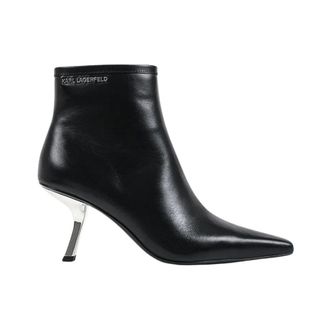 Karl Lagerfeld Karmel Enkellaarsjes - Dames - Schoenen - Zwart - Maat: 40 EU Leer