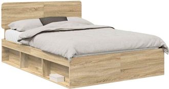 vidaXL Estructura De Cama Sonoma 140 X 200 Cm Madera De Pino Macizo Vidaxl