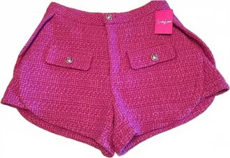 BuddyLove Womens Mae Tweed Shorts In Hot Pink
