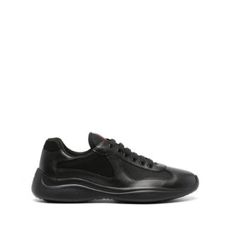 Prada Americas Cup Sneakers - Heren - Schoenen - Zwart - Maat: 43 1/2 EU Leer