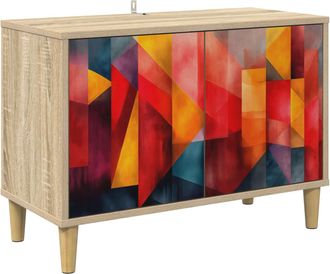 vidaXL Mueble De Tv Heesch 69 X 33 X 50 Cm Sonoma Madera De Ingenier&iacute;a Vidaxl