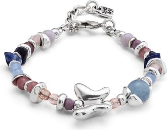 UNOde50 Sterling silver-plated beaded bracelet with multicolor handmade crystals at Nordstrom, Size Medium