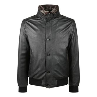 Moorer Heren, Jassen, Zwart, Maat: L Leer