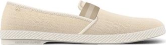 Rivieras Shoes Canvas Oxford Loafer with Striped Elastic Band in Natural at Nordstrom, Size 43